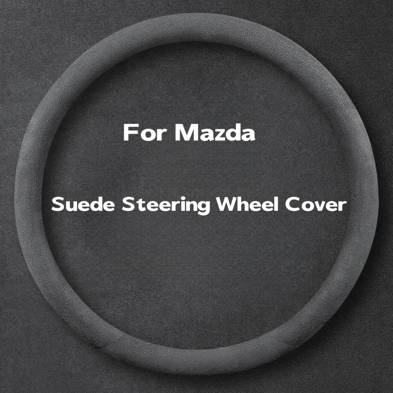 

Для Mazda 3 5 6 SKYACTIV Axela Atenza CX30 CX50 CX5 CX7 CX8 CX9 MX5 RX8 BT50 Замшевый кожаный чехол на руль автомобиля, аксессуары