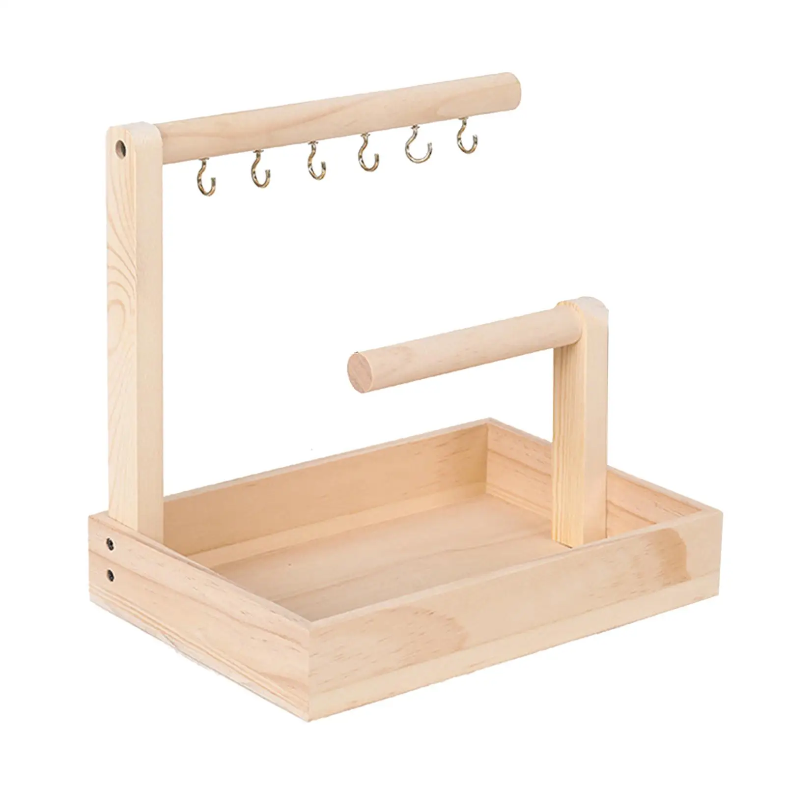 

Подставка для ювелирных изделий с двумя подставками Магазины Браслет Кольцо Браслет Стойка для ювелирных изделий бежевого цвета с крючком