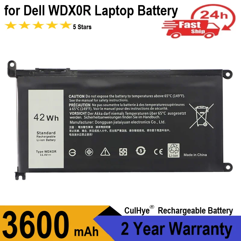 

100% New WDX0R Battery For Dell Inspiron 13 5000 5368 5378 7368 7378 14 7000 7560 7460 5468 15 7560 5538 5567 5568 P61F WDXOR