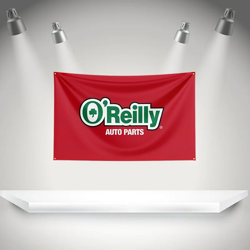 Флаг O-O'REILLY, баннер для автосервиса, тканевый гобелен с HD-печатью для выставок, для автолюбителей, декор для гаража