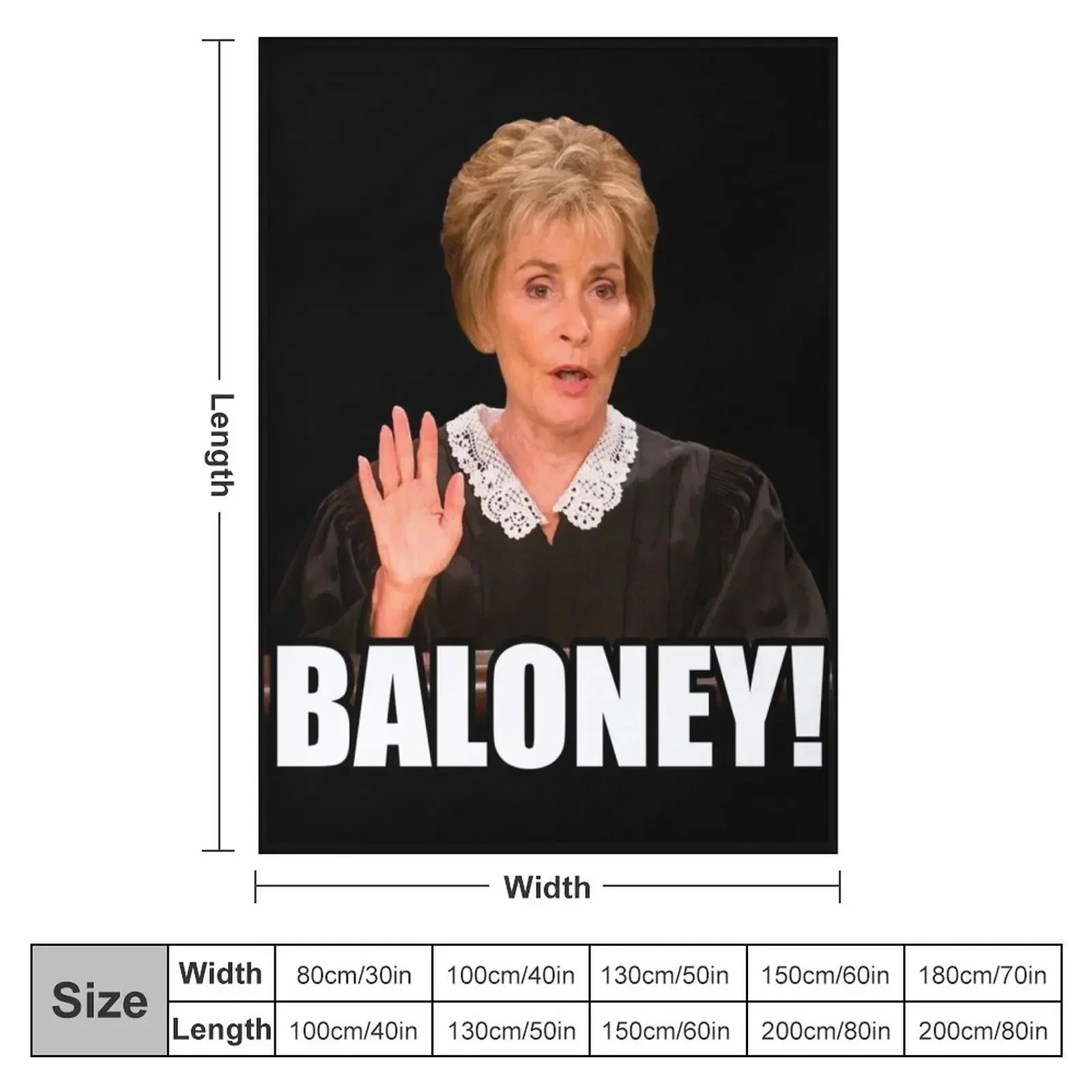 Judge Judy - Baloney Throw Blanket Hair Plush for babies Travel Blankets