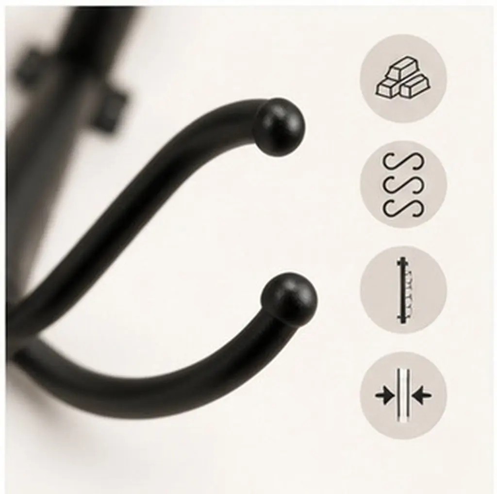 1Set Kitchen Tool Hanging Rack Aluminum Wall-Mounted 7 Movable Hook Cup Drying Holder Multifunctional Kitchenware Storage