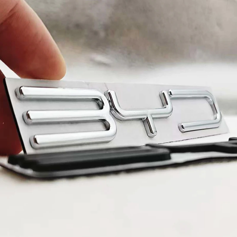 ل BYD ختم تشين هان سونغ زائد ATTO3 ختم معدن كروم أسود شعار BYD شعار رسائل ملصق سيارة جذع شارة اكسسوارات السيارات