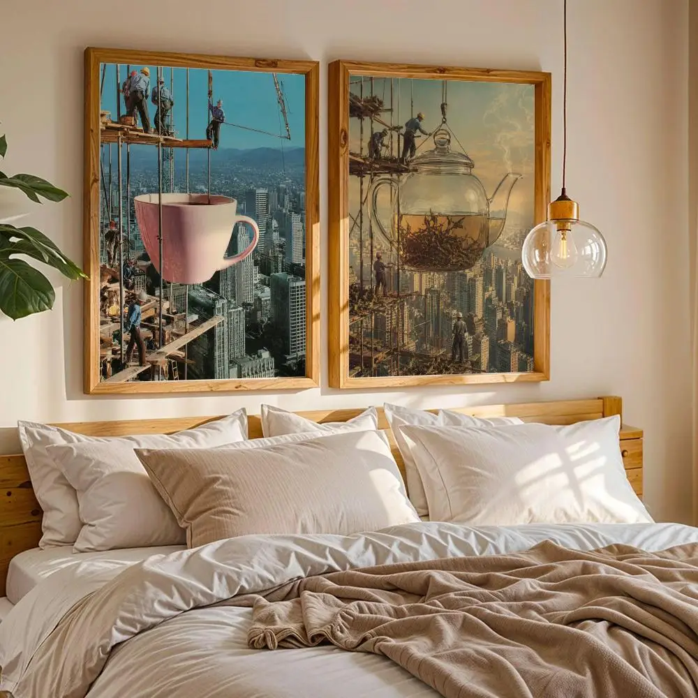 Giant Object Fantasy Painting Calligraphy Canvas Painting Art for Bedroom Living Room Home Decor Wall Decoration Decals Gift