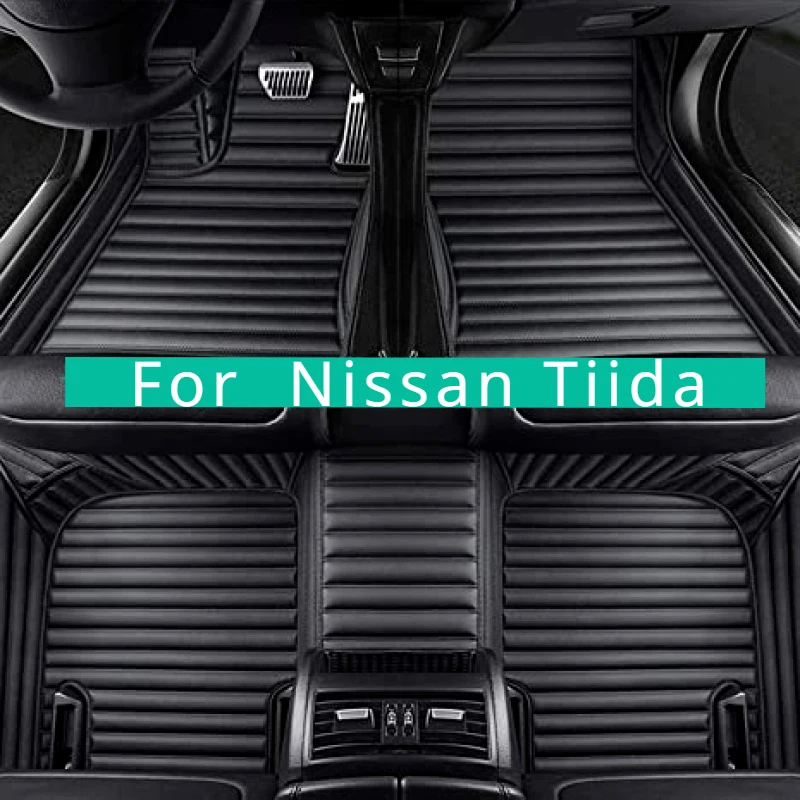 

Custom Car Floor Mats For Nissan Tiida 2005-2010-2011-2024 Waterproof Interior Accessories Rubber Auto leather Carpet Rugs Foot