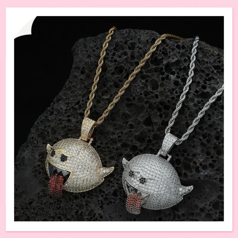 

Popular Hip Hop New Necklace Expression Grimace Pendant Trendy Jewelry Spot