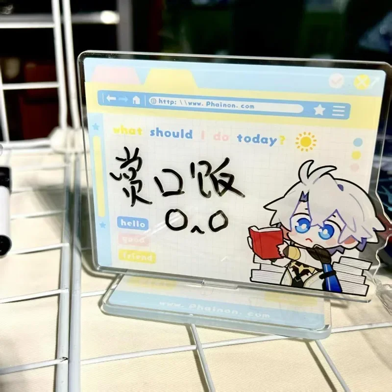 Honkai:Star Rail Phainon Writing Message Board Anime Acrylic Stand Cute Desk Decor Kawaii Rain Cartoon Figure Model Toys Gifts