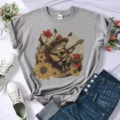 Goblincore t shirt women graphic funny Tee female funny anime comic clothing