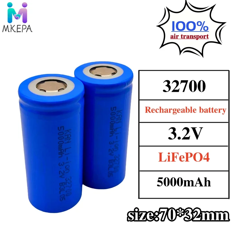 32700 3.2V 100% original LiFePO4 battery 5000mAh 35A, continuous discharge, maximum 55A/suitable for high-power flashlights