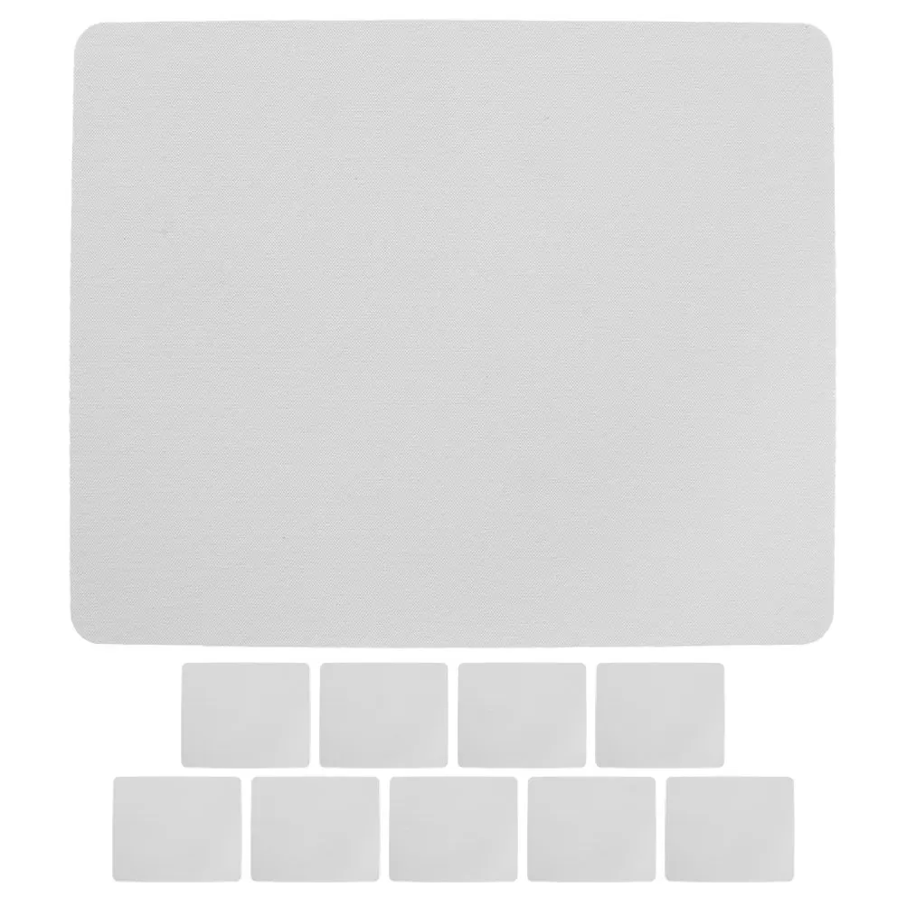 

10pcs Mouse Pad 18x22x0.3 White Sublimation Blanks Desk Mat Computer Modern Non Skid Gaming Work Travel Office Study