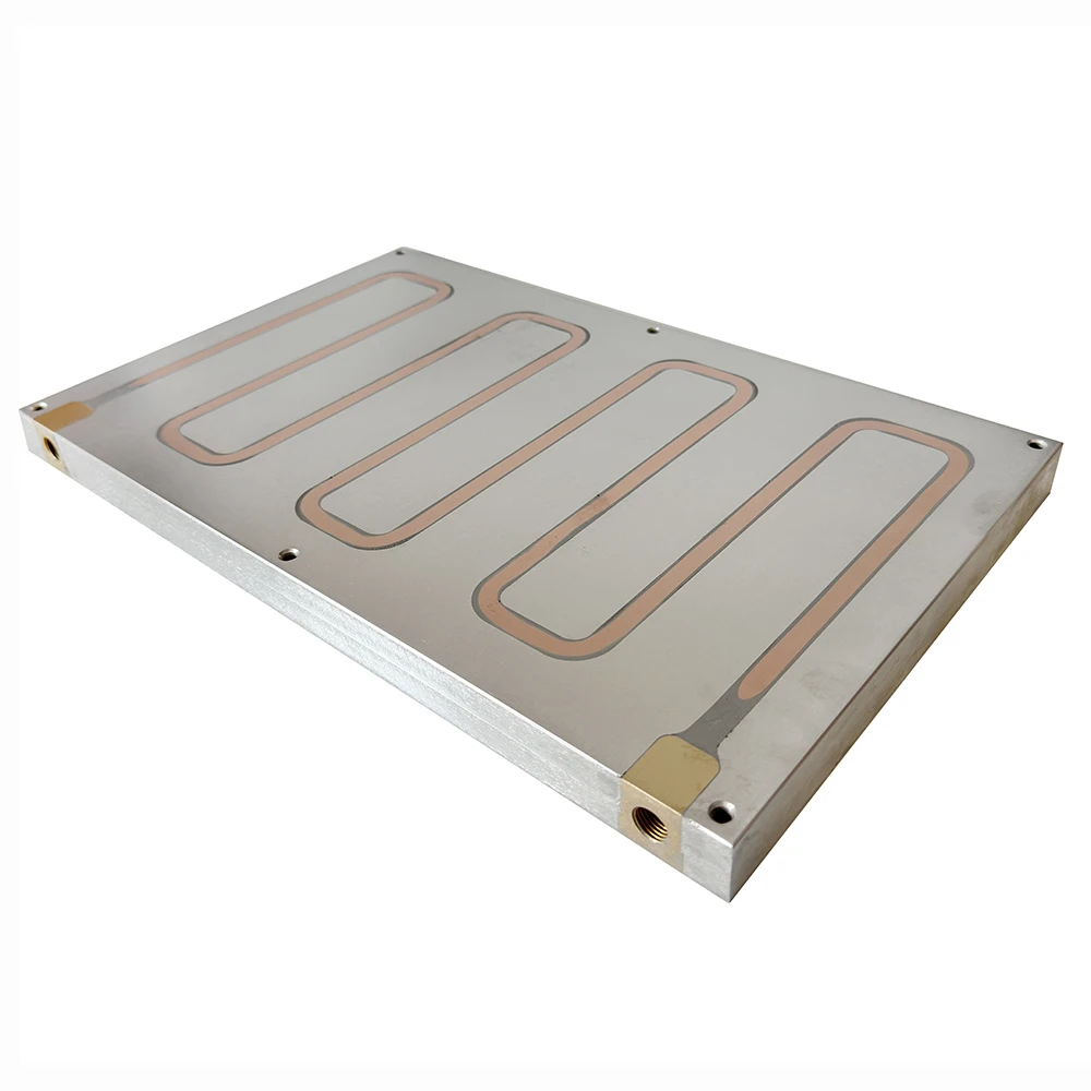 

3/8'' Copper Water Cooling Plate 400x250x25mm with G1/4 Fittings Liquid Cold Plate Block for Refrigeration Heat Exchange Systems