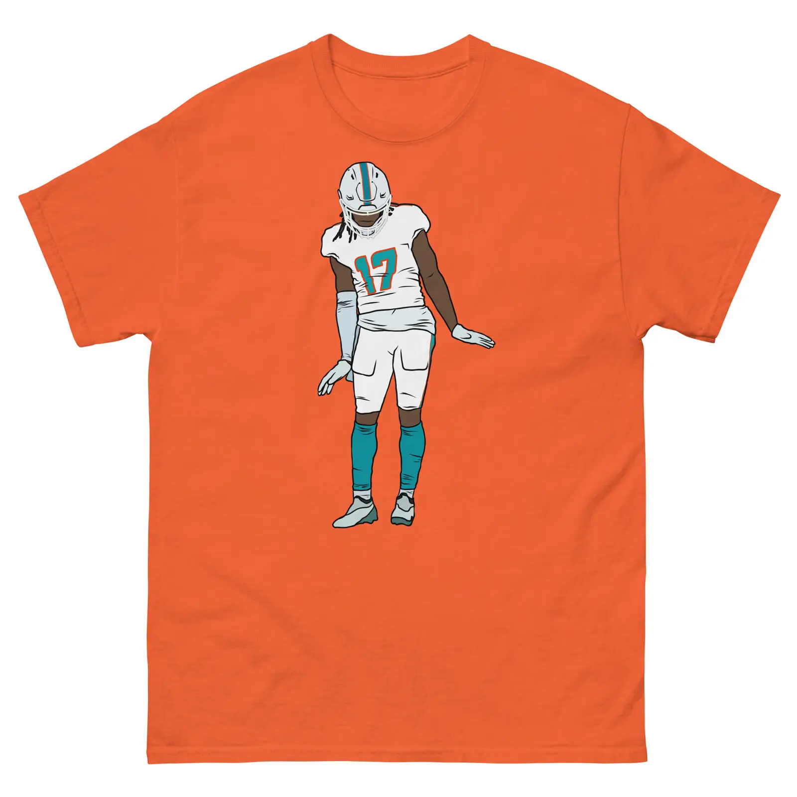 Jaylen Waddle Celebration T-Shirt Cotton Tees Short Sleeve T Shirt O-Neck Clothing Summer