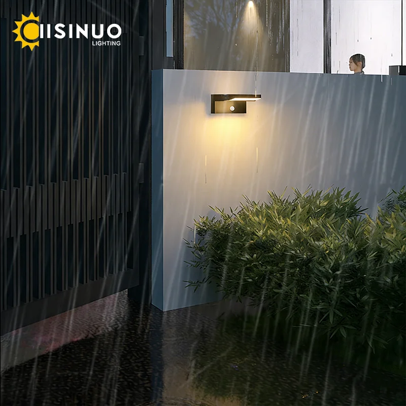 محس حركة في الهواء الطلق الجدار مصباح أضواء الشرفة مقاوم للماء LED 24 واط AC85-265V لحديقة في الشرفة فناء المرآب تركيبات الإضاءة #4