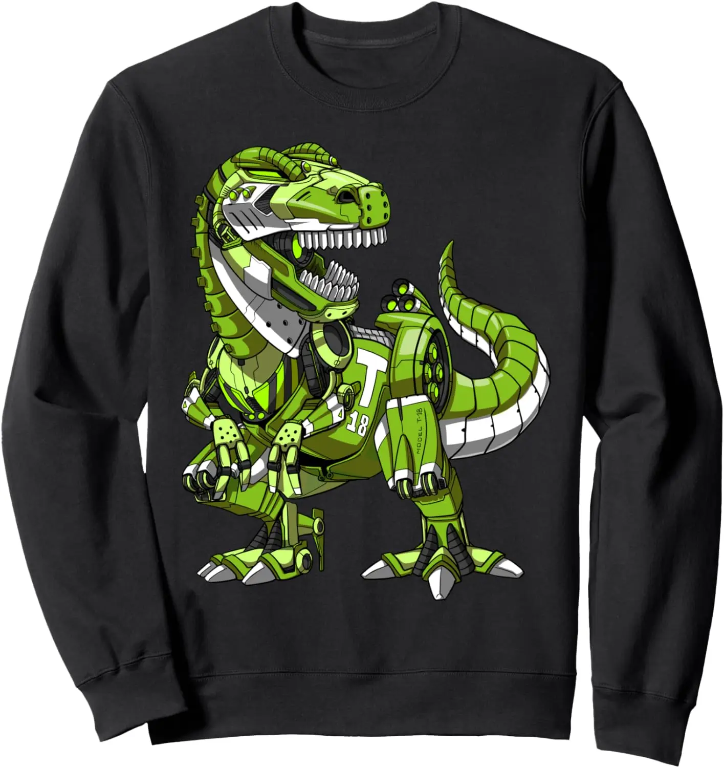 

Детский свитшот T-Rex с роботом-динозавром, футуристическая научная фантастика для мальчиков