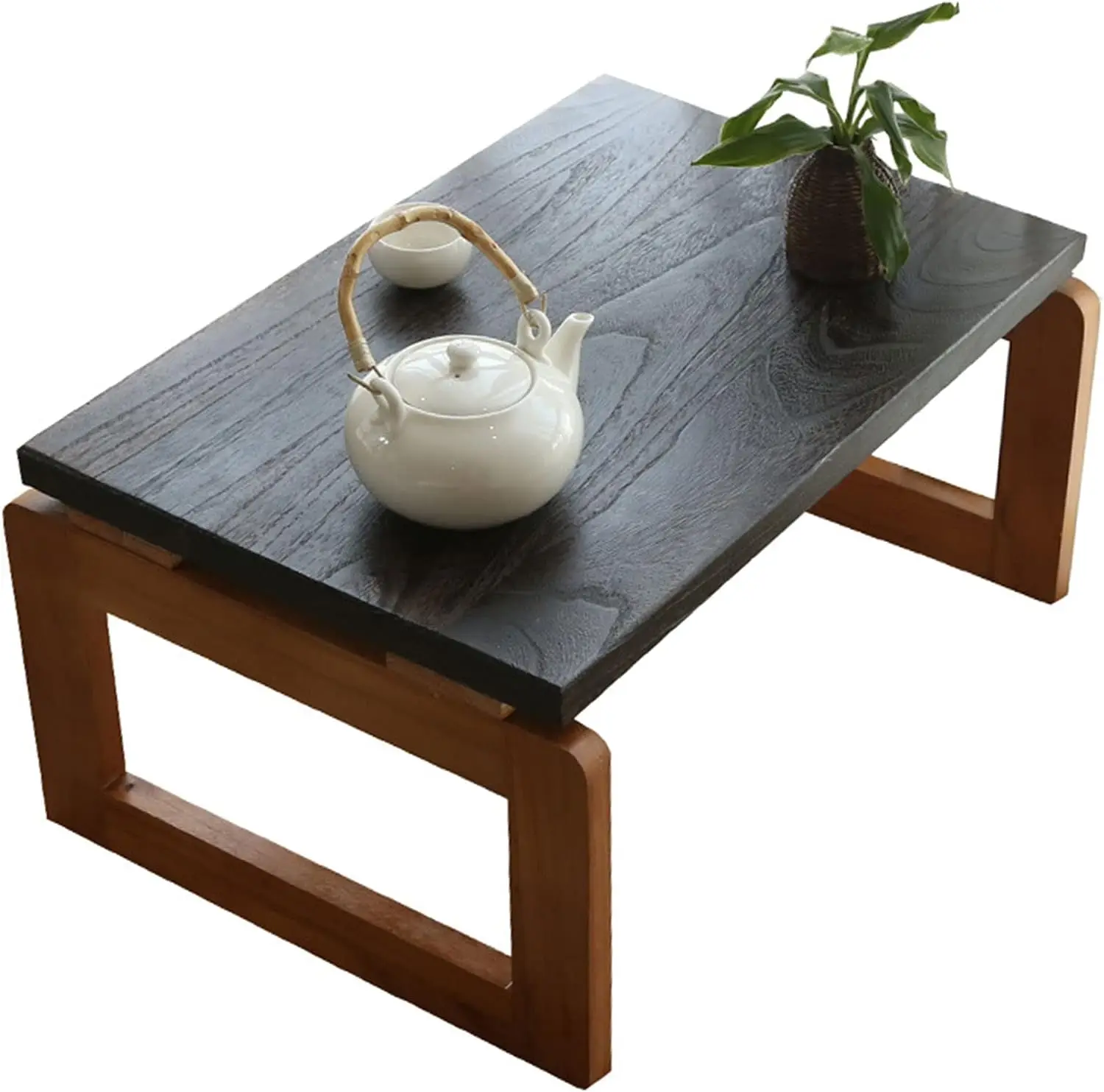 

！@Combohome Modern Coffee Table Foldable Wooden Furniture Tea Table for Living Room