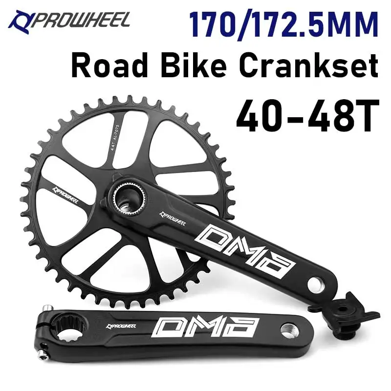 

PROWHEEL Road Bike Crankset 9/10/11/12S 170/172.5mm Bicycle Sprocket 40/42/44/46/48/50T Chainring Bottom Bracket for Gravel