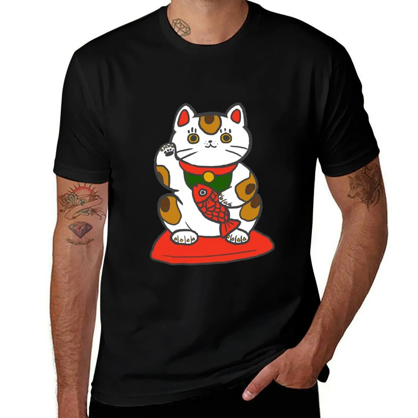 

The luckiest of lucky cats T-Shirt man t shirts for men casual t shirt man plain anime tshirt T-shirt