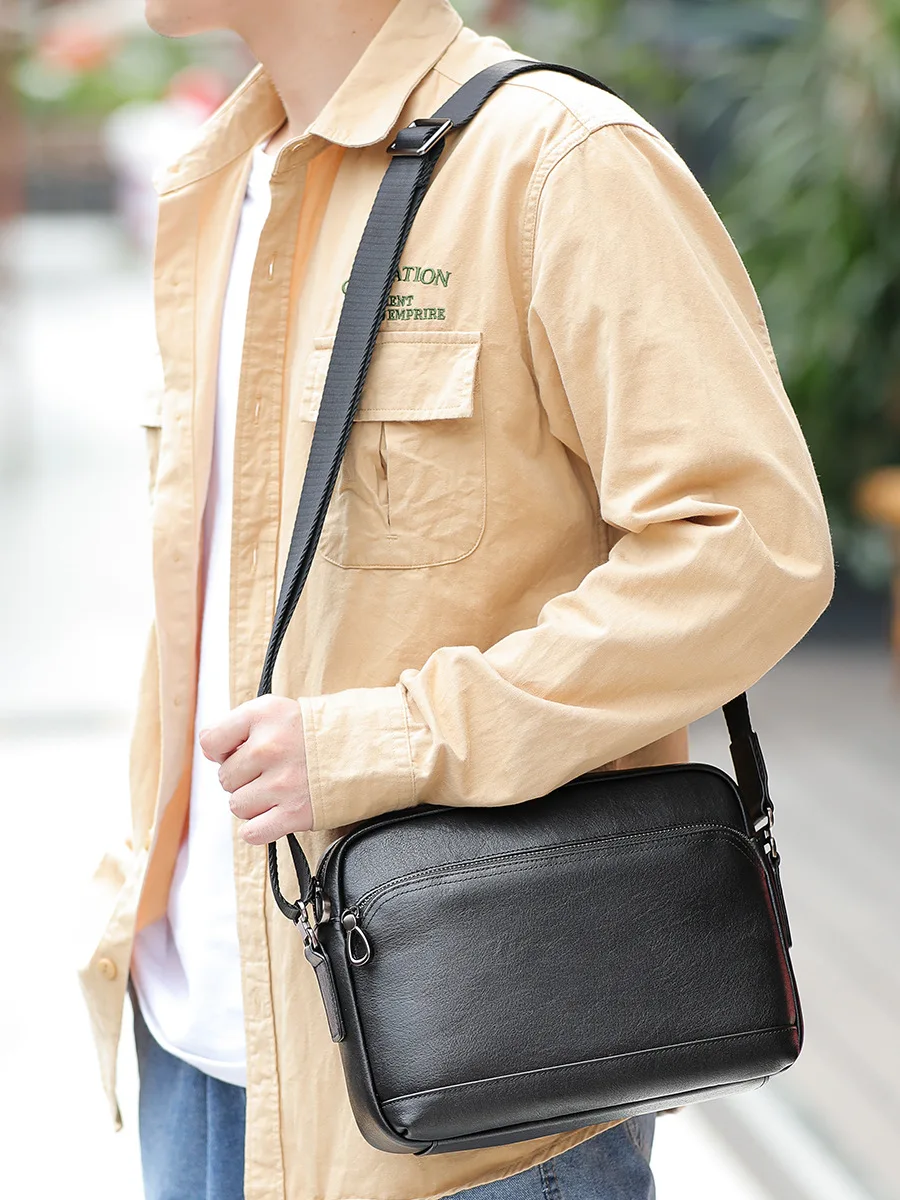 Handmade Genuine Leather Men's Shoulder Bag