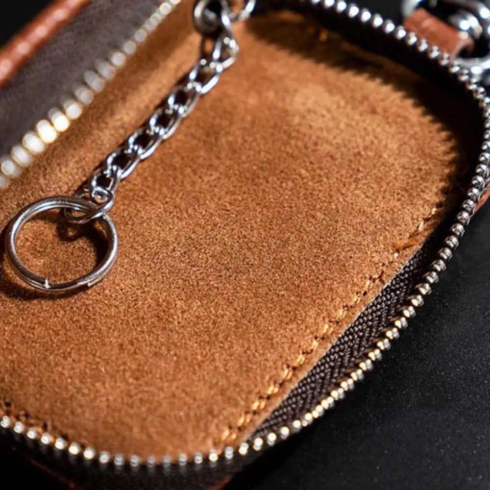 Universal Square Men Keychain With Keyring Crocodile pattern Car Key Case Key Bag Case Car Key Wallets Zipper Key Case Bag - view 4