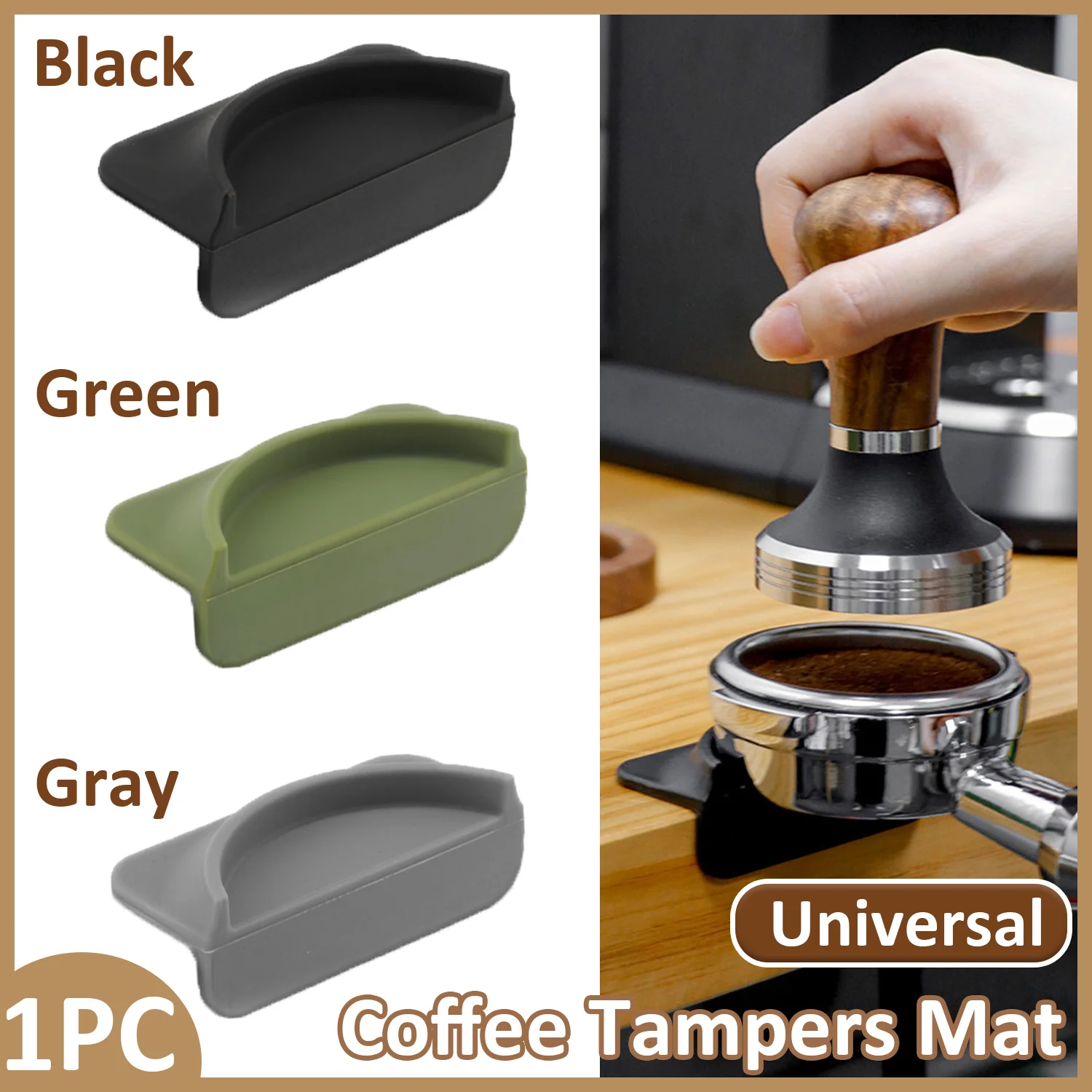 Coffee Tampers Mat Silicone Espresso Corner Mat No-Slip Coffee Press Pad 51/54/58mm Universal Portafilters Tamping Barista Tools