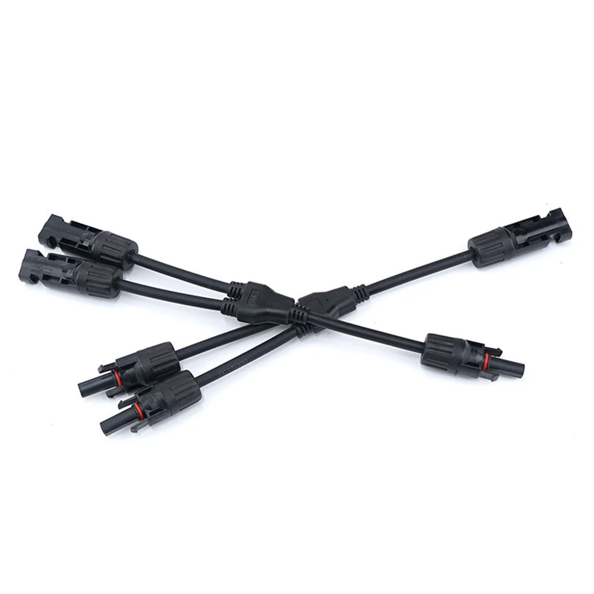 A Set MC4 Y Branch Connector 1 to 2 Solar Panel Parallel Splitter 1000V 30A 1500V 30A PV Combiner Connector 30cm