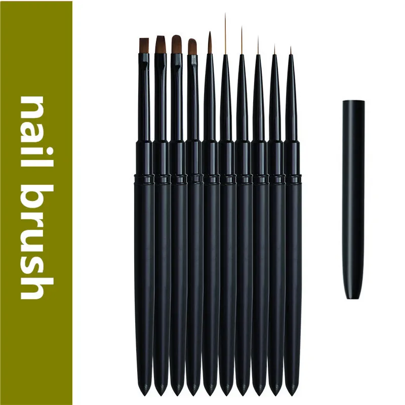 1/10PCS Nail Art Brush Pen Wijzende Tekening Lijn Builder Ontwerp Nagellak UV Gel Tips Decoratie manicure Pen