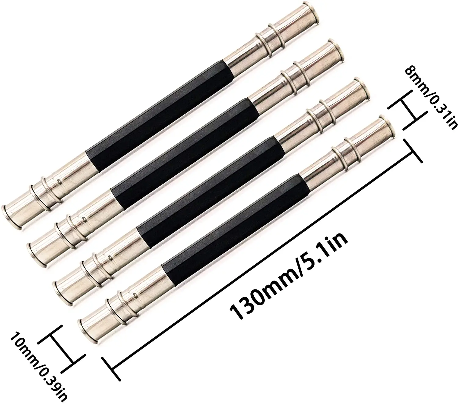 2PCS Adjustable Handy Dual Head Pencil Extender Holder Pencil Lengthener Length Extender