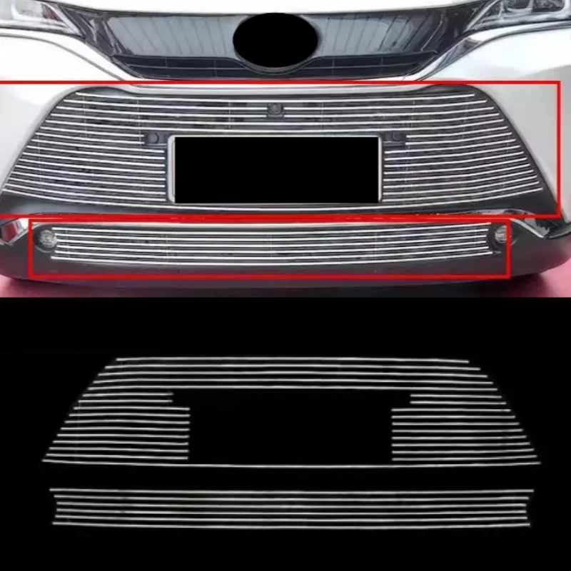 Top Bottom Grill Trim for Toyota Harrier 2022-2023 modified Grille Front bumper net Radiator Grille Trim Car Accessories