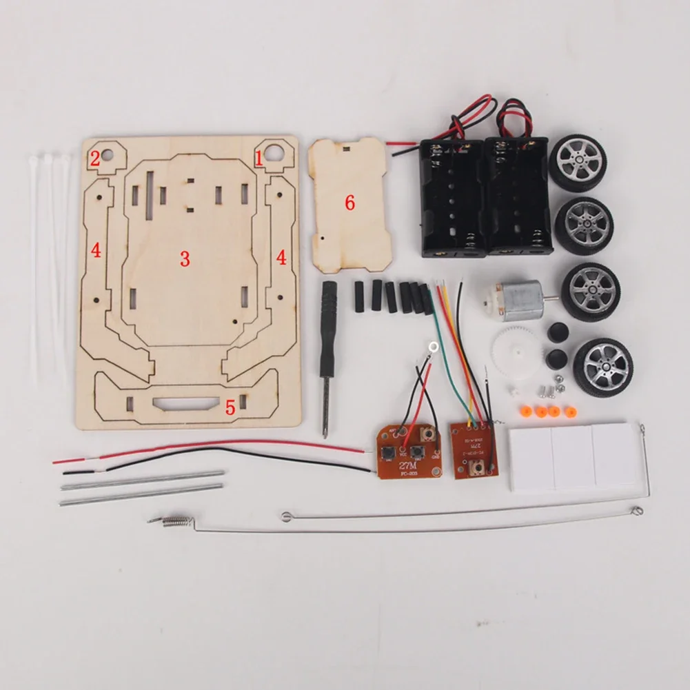 DIY RC Car Model Assemble Kit Mini Teaching Learning STEM Project Science Education Aid Experiment Toys for Kids Children Gifts image 2