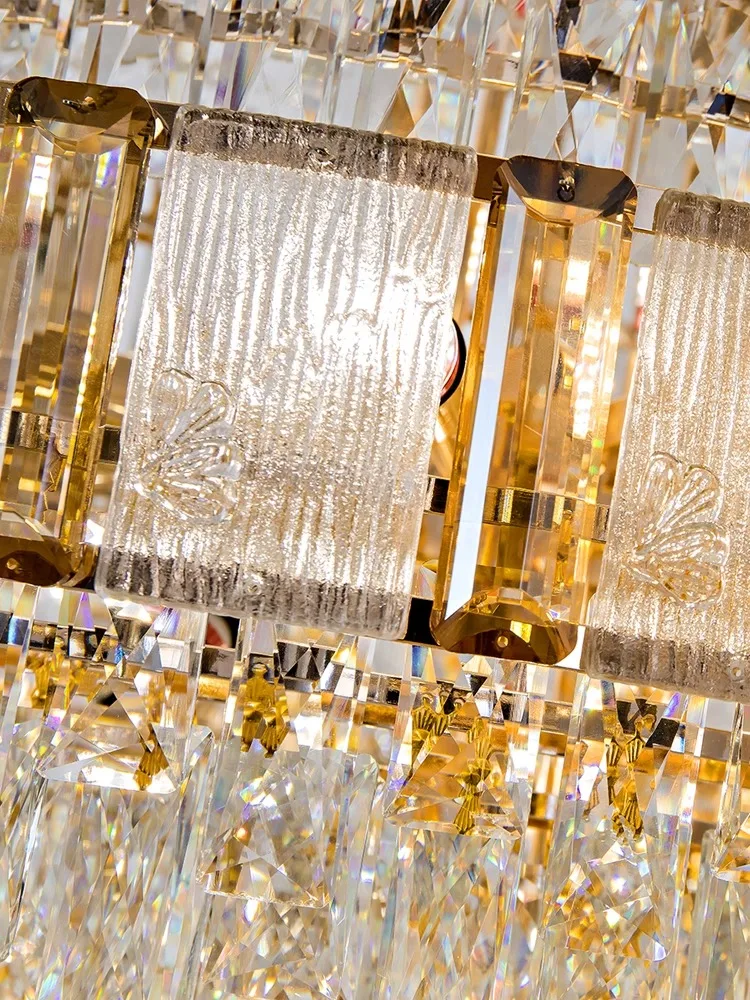 

Chandelier Crystal Luxury Large Gold Nordic Home Decoration Led High-end Hanging Lamp Cristal Lustres for Staircase Villa Duplex