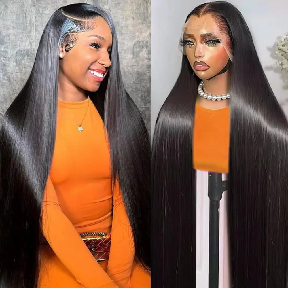 

10A Straight Lace Front Wigs Pre Plucked 200 Density Straight Hair Human Hair HD Transparent Lace Front Wigs for Women