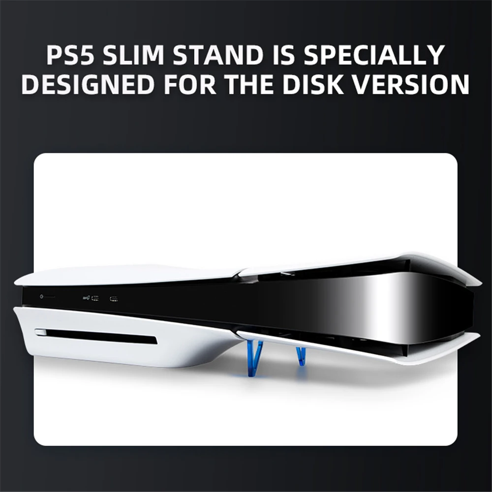 

2PCS Stand for PS5 SLIM disc edition mounts Holds for PS5 slim easy stand landscape stand