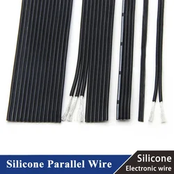 2/5/10M Fexible Copper Cable 30 28 26 24 22 20AWG Multi-core 2P 4P 6P 8P 14P High Temperature Resistant Silicone Parallel Wire