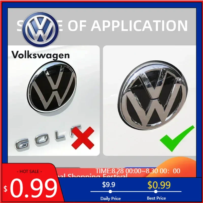 

Новинка 2026 года: Горячая продажа! Комплект из 2 хромированных эмблем для VW: передняя решетка радиатора 137 мм + эмблема на крышку багажника 115 мм. Автомобильные эмблемы для Volkswagen VW.