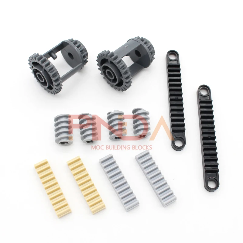 MOC Accessory Bulk Multiple Sizes Gear Cross Building Blocks BricksAccessories Combination Mechanical with High-Tech Cross Alxe