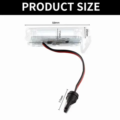 2 st för Ford S-MAX 2006-2014 Mondeo MK4 MK5 2007-2018 Kuga MK1 MK2 2008-2018 LED-skyltbelysning 6M2A13550AA 10 best sales Ford Mondeo 2008 - №4