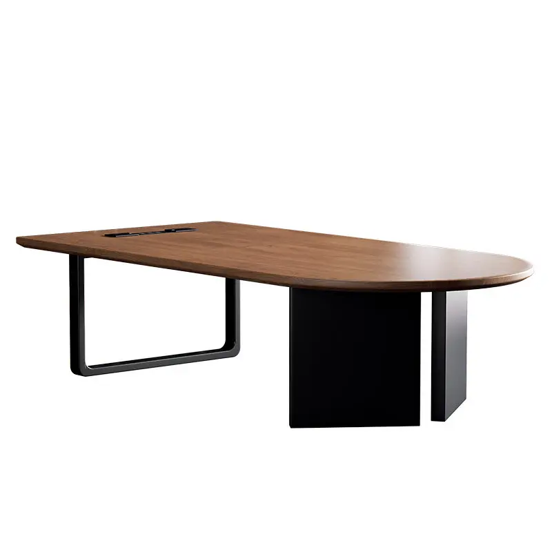 CX modern minimalist semi-circular solid wood conference table office, minimalist high-end negotiation table