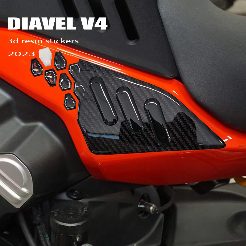 

Diavel V4 Motorcycle Accessories Side Area Protector 3D Epoxy Resin Sticker Kit for Ducati Diavel V4 2023-