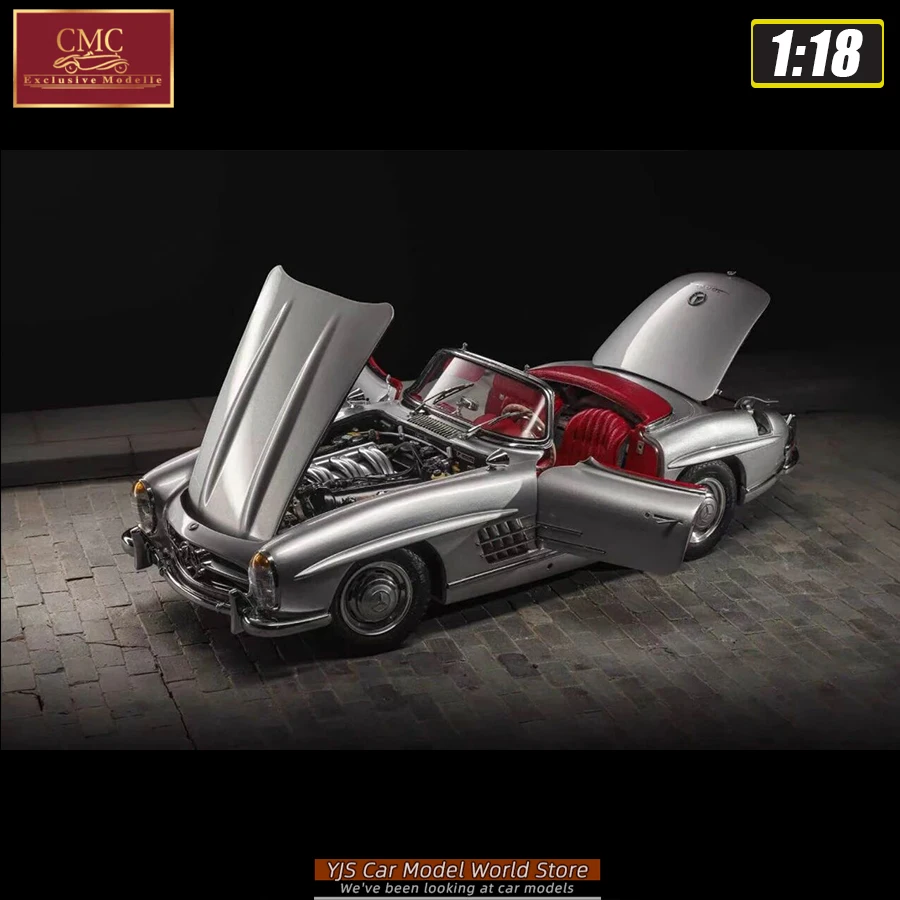 CMC EXCLUSIVE MODELLE 1/18  300SL W198 II Roadster Classic car model Collection Metal material