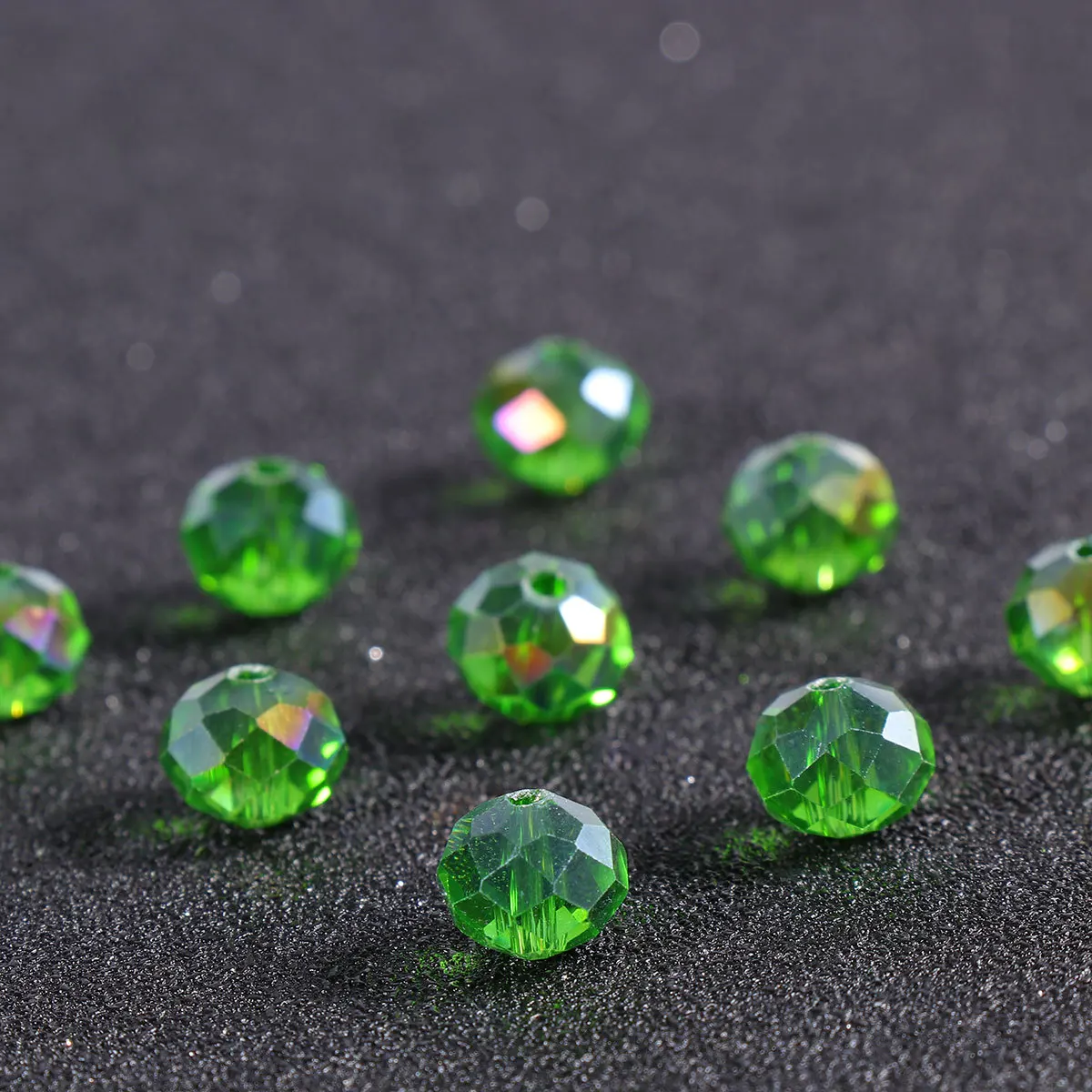 710Pcs Crystal Flat Beads Colorful Plating Loose Glass Beads DIY Jewelry Necklace Bracelet Making Craft Decorations