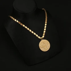 Dicai New Luxury Ladies Necklace Muslim Wedding Jewelry Coin Pendant Party Event Accessories Wholesale Pendants and Necklaces