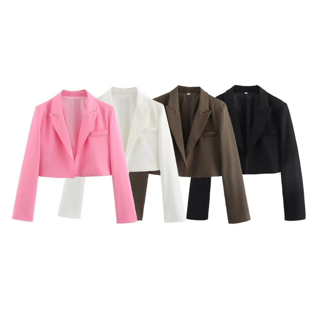 

Women's Fashion Short Suit Jacket Small European American Style Autumn Winter New Personality Simple Clothing for Ladies