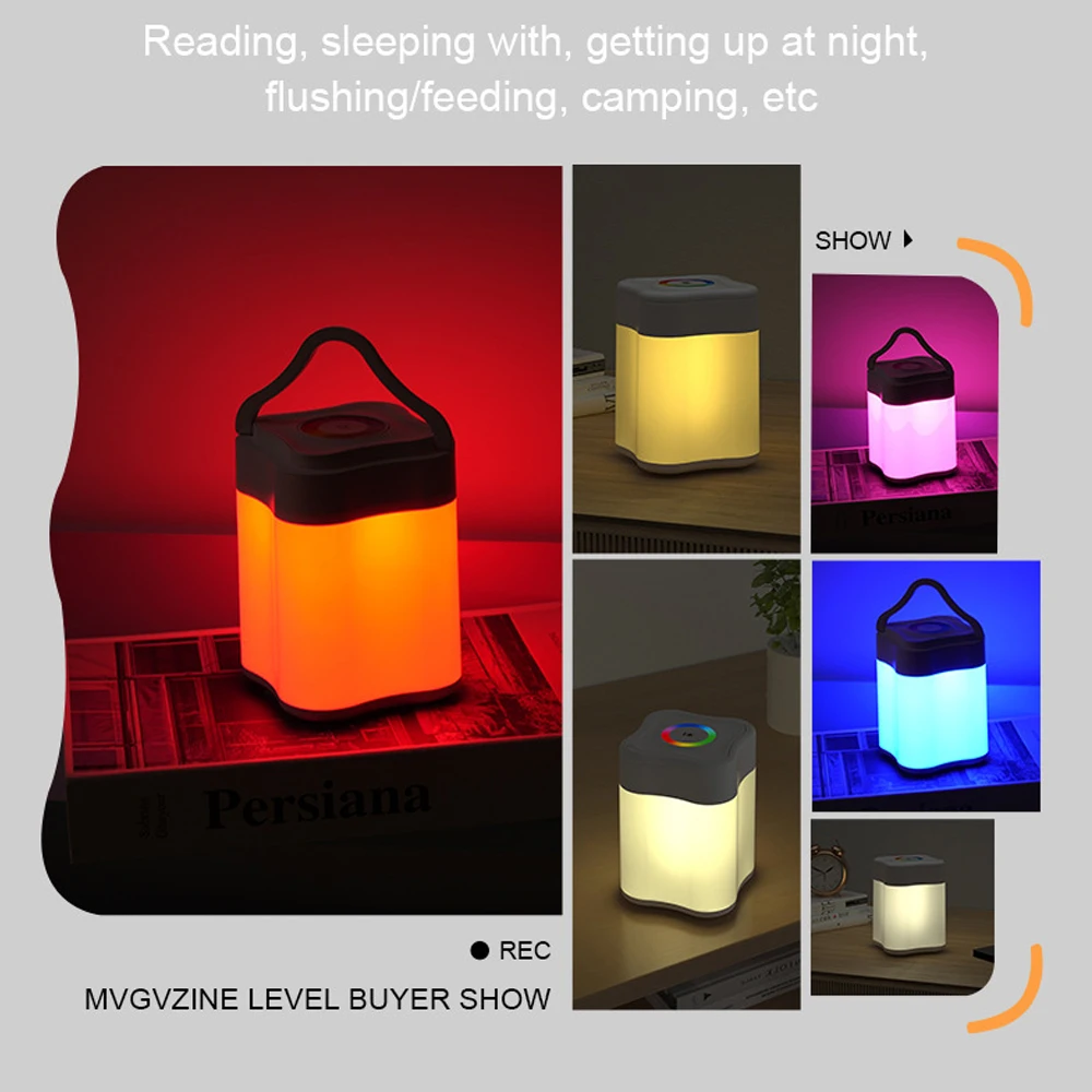 Imagem -06 - Controle Remoto Dimmable Night Light com Sensor de Toque Lâmpada Ambiente Colorida Bedroom Bedside Table Light Child Holiday Gifts