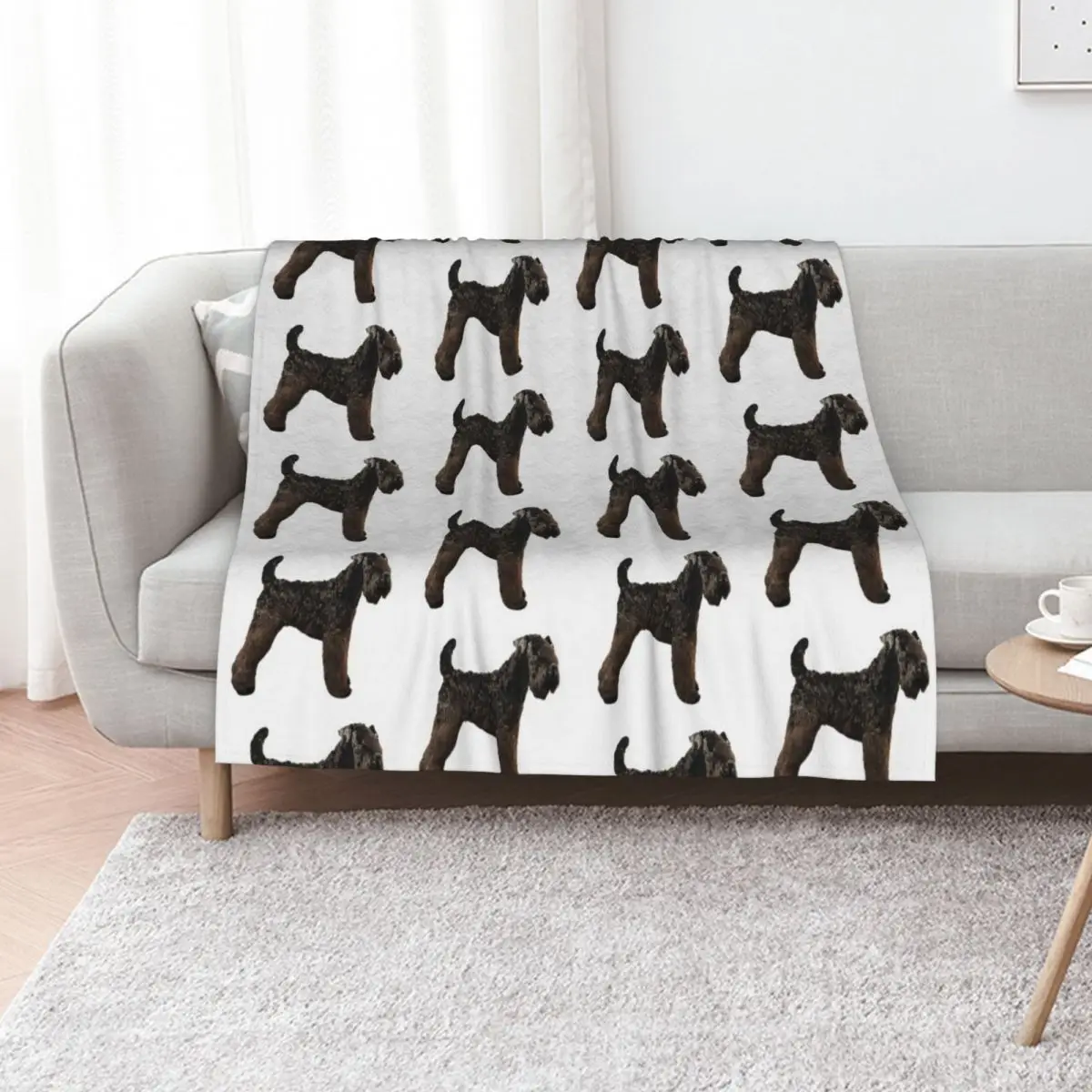 

Kerry Blue Terrier Throw Blanket Bed Travel Decorative Throw Decorative Sofa Blankets