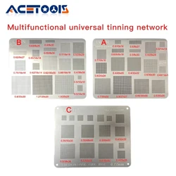 1/3Pcs High Quality Universal BGA Reballing Stencil Square Hole Direct Heating BGA Template for Mobile Phone Laptop CPU IC Chip