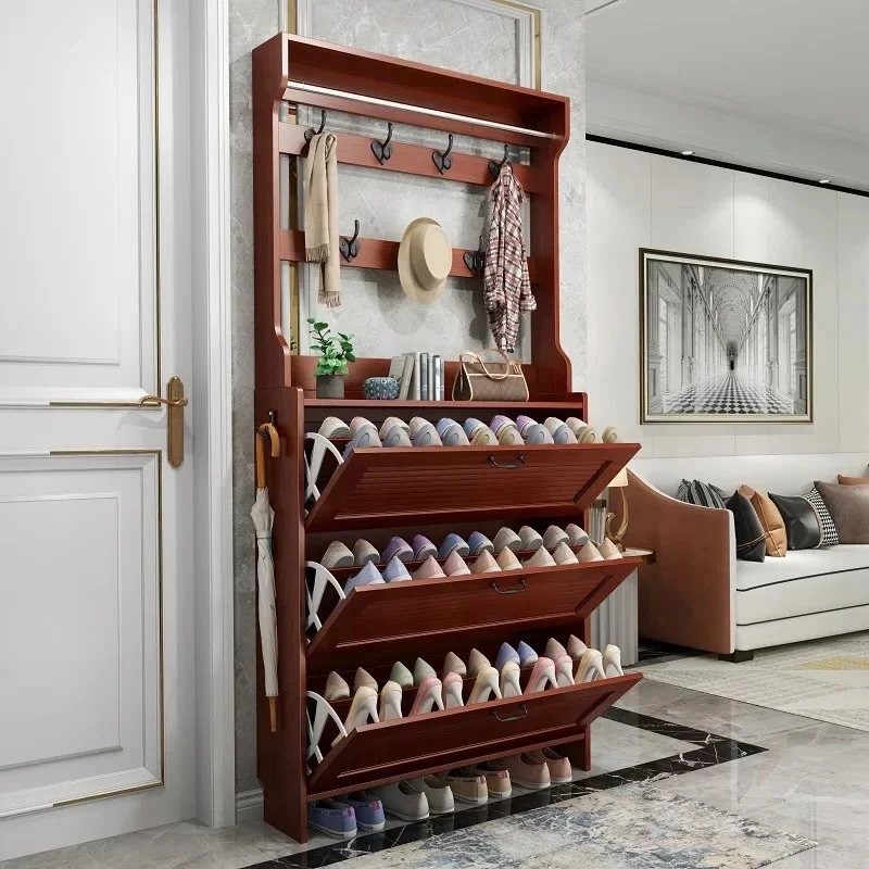 خزائن الأحذية عالية الخزانة رف خشبي متنقل ضيق المدخل الداخلي خزائن الأحذية الرخيصة عرض غرفة نوم Gabinete المنتجات المنزلية