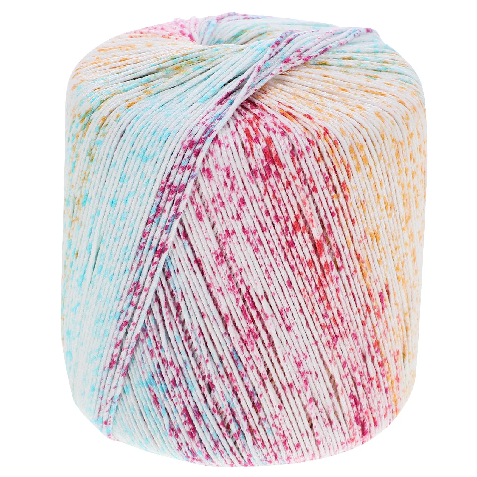 Segment Dyed Cotton Yarn 1 Roll Thick Soft Warm Multicolor Crochet Knitting for Sweaters Scarves Hats Shawls
