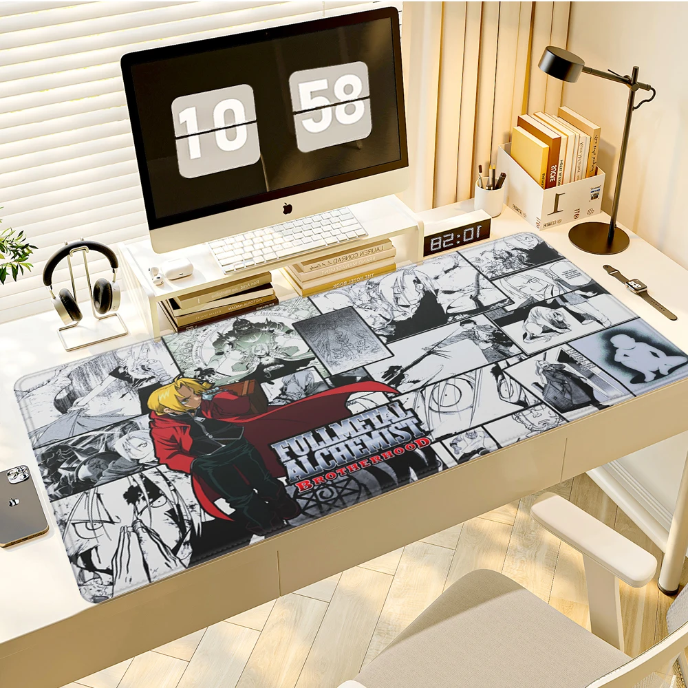 Fullmetal Alchemist Mauspad Gaming XL Individuelles HD Home Mousepad XXL Tastaturunterlage Rutschfeste Büroteppich Weiche Computer-Tischmatte