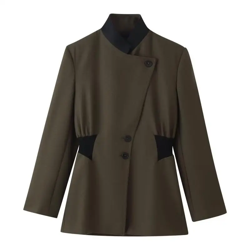 Maxdutti Southern French Retro Women's Matching Sets Minimalist Woman Clothes Waist Cinched Suit Jacket Straight Midi Skirt Set