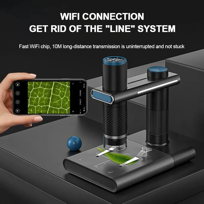 Mikroskop cyfrowy WiFi 1000X przenośna kamera inspekcyjna USB HD 1000X powiększenie podręczne/stojak lupa do telefonu USB Charge